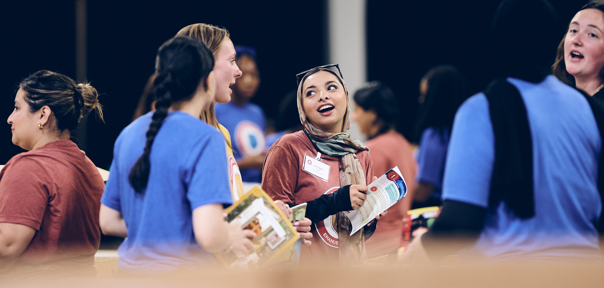 Students talking to each other